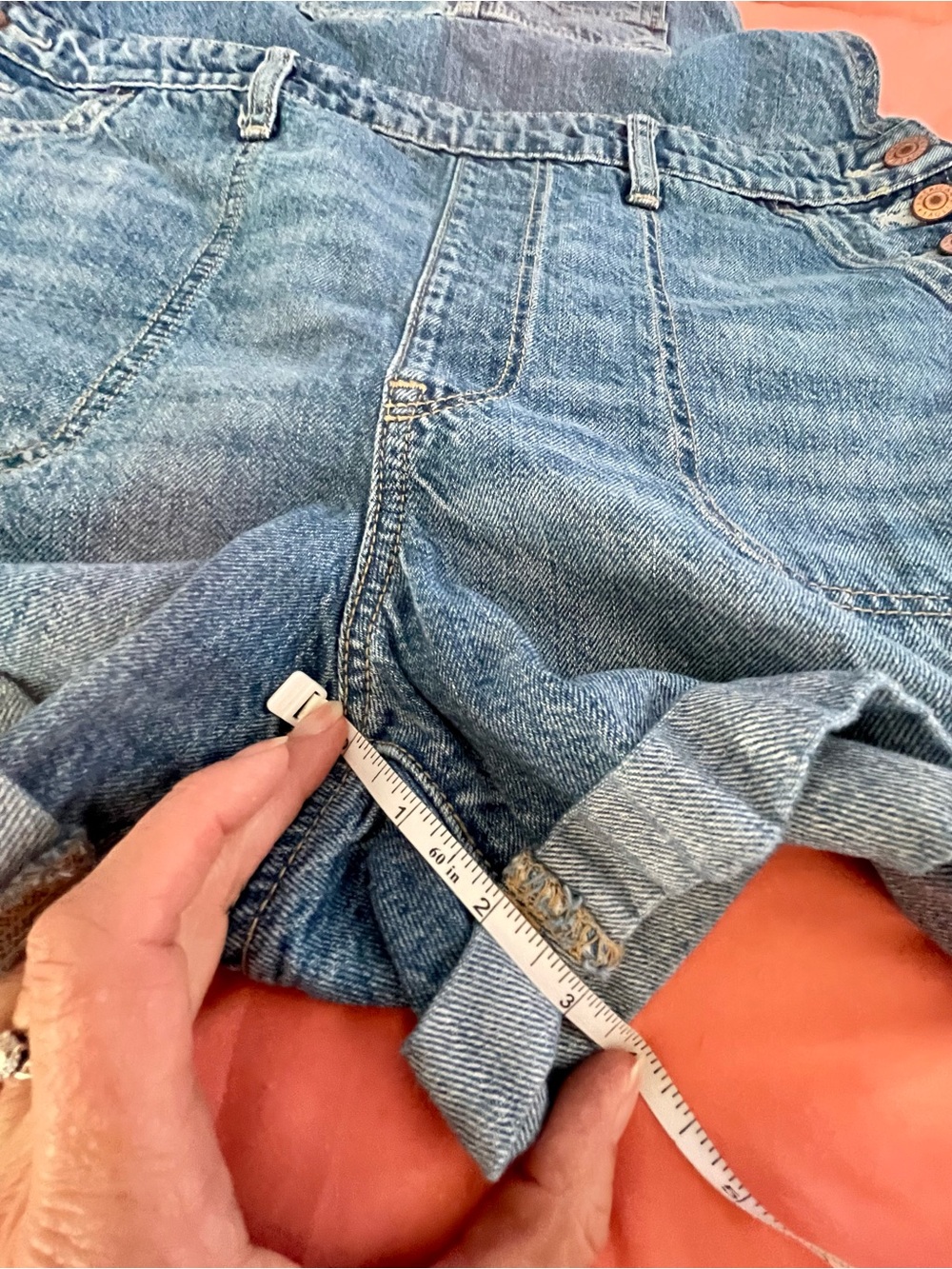 Denim Overall Shorts - Picture 7 of 7